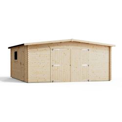 Powersheds Apex Garage Log Cabin 18ftx18ft