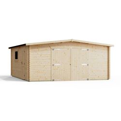 Powersheds Apex Garage Log Cabin 20ftx18ft