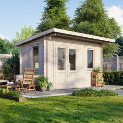 Powersheds Pent Clasic LCabin 14ftx8ft DTL 44mm