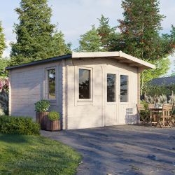 Powersheds Chalet Clasic LCabin 14ftx14ft DTR 44mm