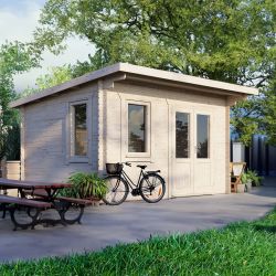 Powersheds Pent Clasic LCabin 14ftx12ft DTR 44mm