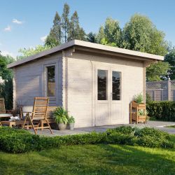 Powersheds Pent Clasic LCabin 14ftx12ft DC 44mm
