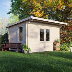Powersheds Pent Clasic LCabin 14ftx10ft DC 44mm