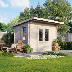 Powersheds Pent Clasic LCabin 12ftx8ft DC 44mm