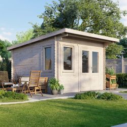 Powersheds Pent Clasic LCabin 12ftx14ft DTR 44mm