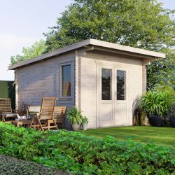 Powersheds Pent Clasic LCabin 12ftx14ft DC 44mm