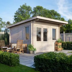 Powersheds Pent Clasic LCabin 12ftx12ft DTL 44mm