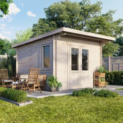Powersheds Pent Clasic LCabin 12ftx12ft DC 44mm