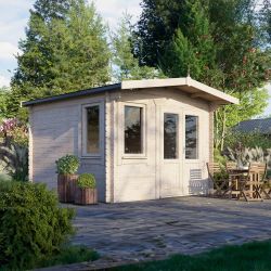Powersheds Chalet Clasic LCabin 12ftx12ft DTR 44mm