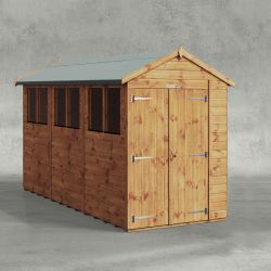 Powersheds Apex Garden Shed 12ftx5ft Double Doors