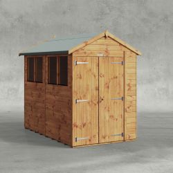 Powersheds Apex Garden Shed 8ftx5ft Double Doors