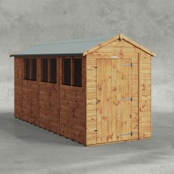 Powersheds Apex Garden Shed 14ftx5ft