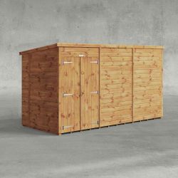 Powersheds Pent Garden Shed 12ftx5ft Windowless DD