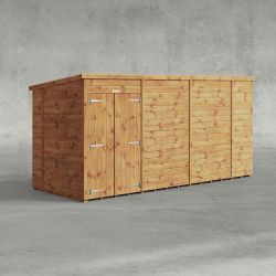 Powersheds Pent Garden Shed 14ftx5ft Windowless DD