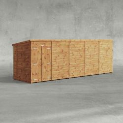 Powersheds Pent Garden Shed 20ftx5ft Windowless DD