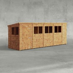 Powersheds Pent Garden Shed 18ftx5ft