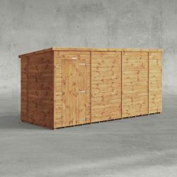 Powersheds Pent Garden Shed 14ftx5ft Windowless