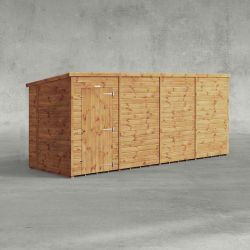 Powersheds Pent Garden Shed 16ftx5ft Windowless