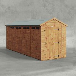 Powersheds Apex Security Shed 18ftx5ft