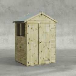 Powersheds Premium Apex Garden Shed 4ftx5ft Double Doors
