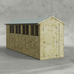 Powersheds Premium Apex Garden Shed 18ftx5ft