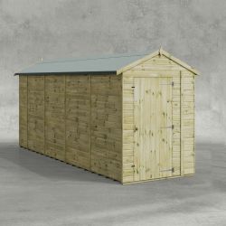 Powersheds Prem Apex Garden Shed 18ftx5ft Wndless