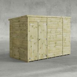 Powersheds Prem Pent Grdn Shed 10ftx5ft Wndless DD