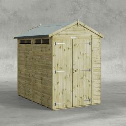 Powersheds Prem Apex Security Shed 8ft x 5ft DD