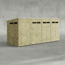 Powersheds Prem Pent Security Shed 16ft x 5ft