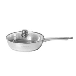 Sabichi 24Cm Ss Frying Pan With Glass Lid
