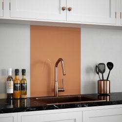Copper Glass Kitchen Splashback 60x75cm