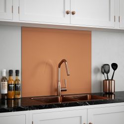 Copper Glass Kitchen Splashback 90x75cm