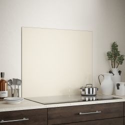 Cotton Cream Glass Kitchen Splashback 90x75cm