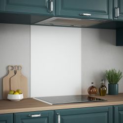 Ice White Glass Kitchen Splashback 60x75cm