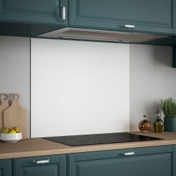 Ice White Glass Kitchen Splashback 90x75cm