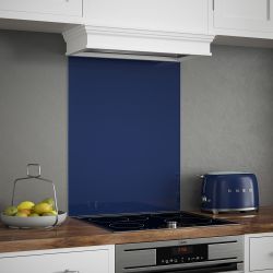 Midnight Blue Glass Kitchen Splashback 60x75cm