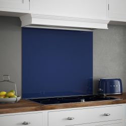 Midnight Blue Glass Kitchen Splashback 90x75cm