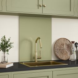 Sage Green Glass Kitchen Splashback 60x75cm