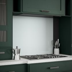 White Mist Glass Kitchen Splashback 90x75cm