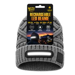 Ultralight LED Beanie Hat Light Grey