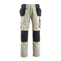 MASCOT® UNIQUE Trousers with holster pockets light khaki/black