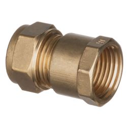 Metric Compression Fittings - 1/2" x 15mm F.I Straight Coupling 612