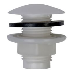White Cistern Overflow Stopper