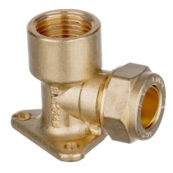 Compression Fittings - 3/4" F.I. Wall Plate Elbow  317W