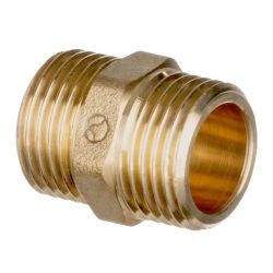 Threaded Brass Fittings - 1" Hexagonal Nipple