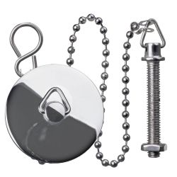Chrome Plated Basin Plug and Chain Set (no.1)