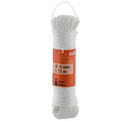 Pp Rope, Twisted, White,  6Mm,  15M