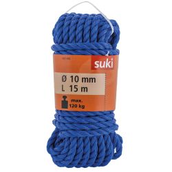 Pp Rope, Twisted, Blue, 10Mm,  15M