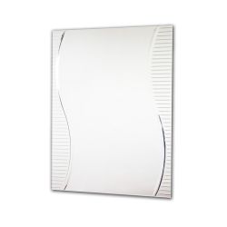 Sheridan Mirror with Etched Curves 80cm x 60cm