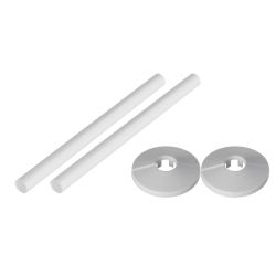Towel Rail Pipe Cover Kit White